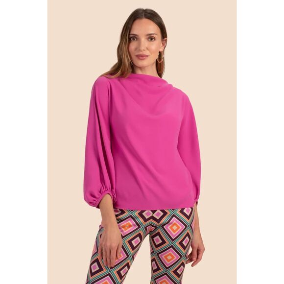 TRINA TURK Sea Breeze Top Hyacinth Color Sz M NWOT - Picture 1 of 2